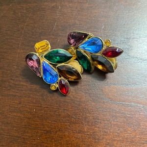 Multicolor clip on earrings